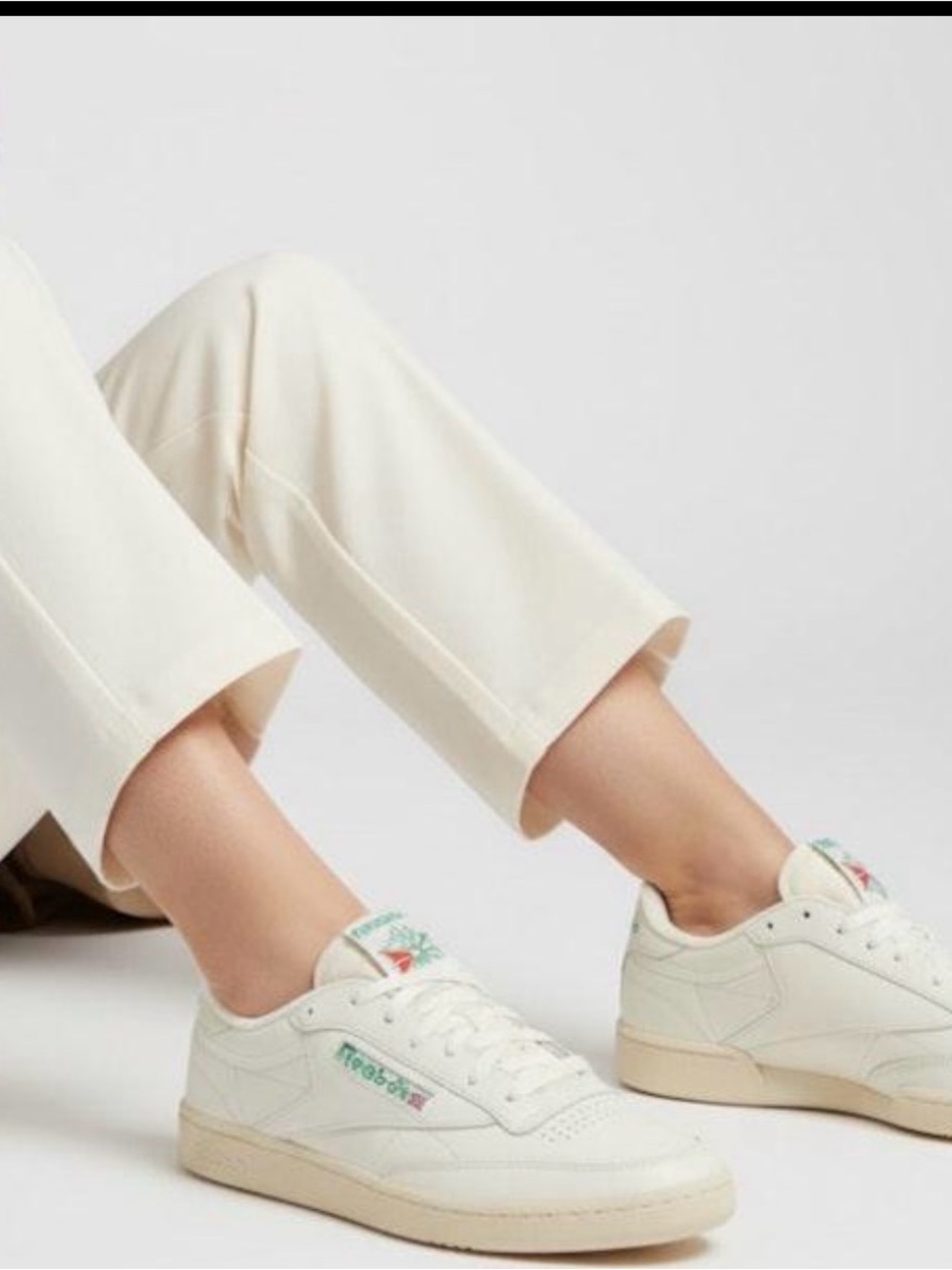 Reebok Club C 85 Vintage Chalk Green Leather Sneakers